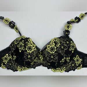 LVR BLK/YELO Balconet, 36B  *P1068